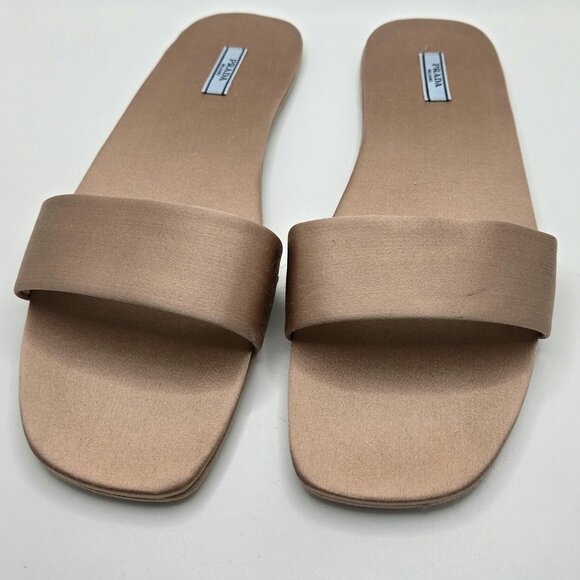 Prada Pink Cloth Slippers Size 39.5 - Picture 2 of 4